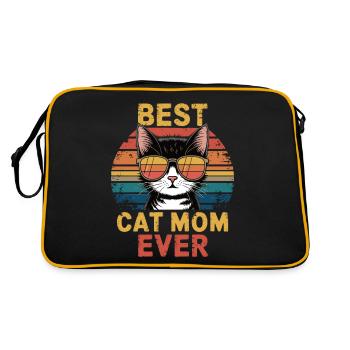 Best cat mom - Retro Bag - black/gold - Back