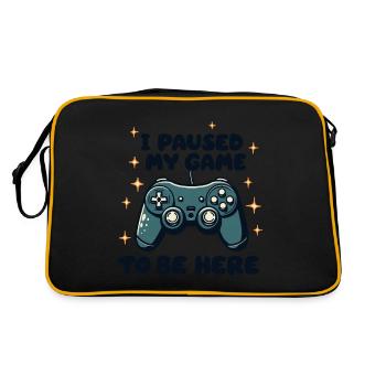 J’AI MIS MON JEU EN PAUSE POUR ÊTRE ICI - Sac Retro - noir/or - Dos