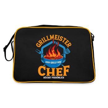 Grillmeister Griller Griller Gril grills here - Retro Bag - black/gold - Back