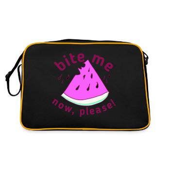 Pastèque Fruit Maritime Tendance - Sac Retro - noir/or - Dos
