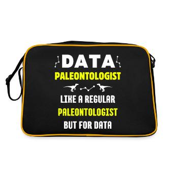 DATA DINOSAUR PALEONTOLOGIST FUNNY SCIENCE - Retro Bag - black/gold - Back