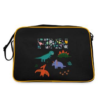 FINN - Beau prénom de garçon avec dinosaure - Sac Retro - noir/or - Dos