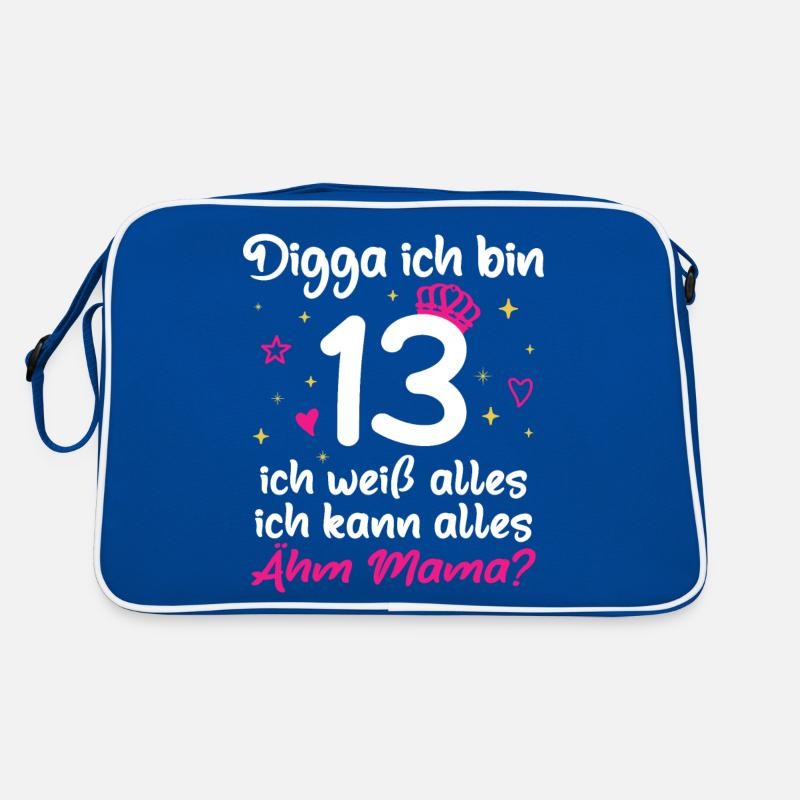 Digga Ich Bin 13 Ich Kann Alles 13. Geburtstag Retro Tasche