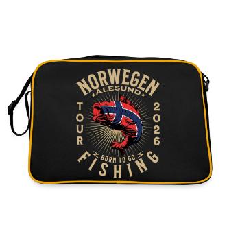 Voyage de pêche à Ålesund 2026 - Sac Retro - noir/or - Dos