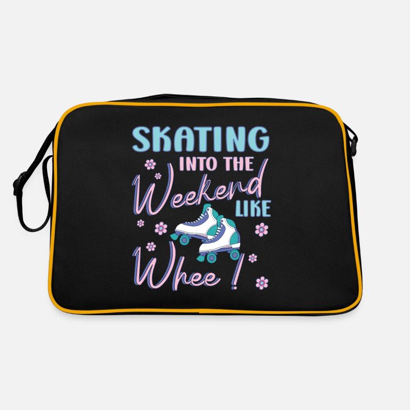 Rollerskater Party Skating Into Weekend Gift Idea Retro Bag