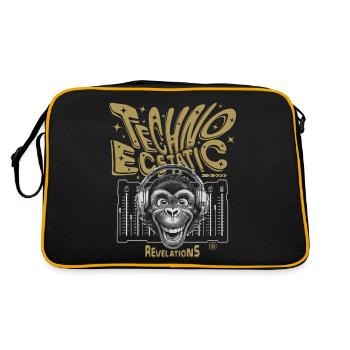 Techno Dancer Monkey DJ, T-Shirt - Sac Retro - noir/or - Dos