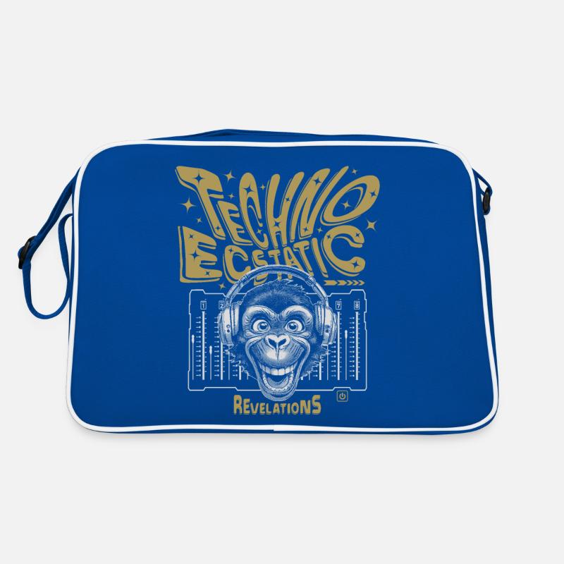Techno Dancer Monkey DJ, T-Shirt Sac Retro
