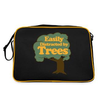 Facilement distrait par les arbres - Sac Retro - noir/or - Dos