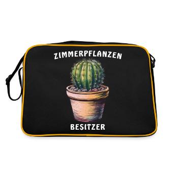 CACTUS HOUSEPLANTS OWNER - Retro Bag - black/gold - Back
