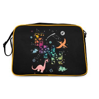 FINN - Beau prénom de garçon avec dinosaure - Sac Retro - noir/or - Dos