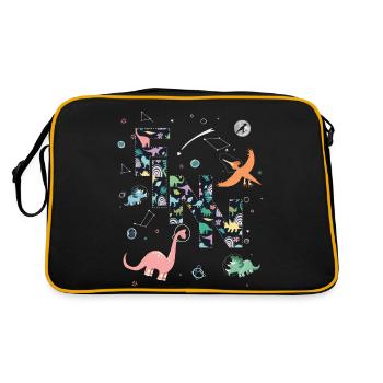 FINN - Beau prénom de garçon avec dinosaure - Sac Retro - noir/or - Dos
