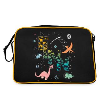 FINN - Beau prénom de garçon avec dinosaure - Sac Retro - noir/or - Dos