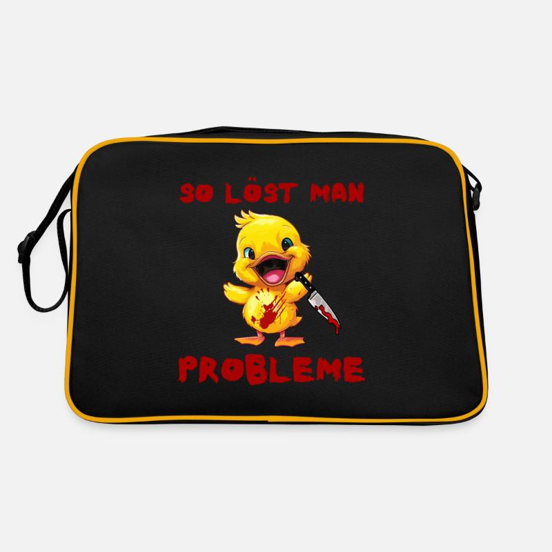 Comment résoudre les problèmes - canard avec couteau Halloween Sac Retro