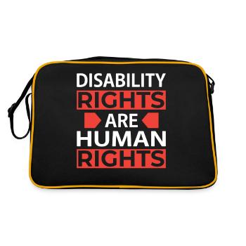 Les droits des personnes handicapées sont des droits de l’homme - - Sac Retro - noir/or - Dos