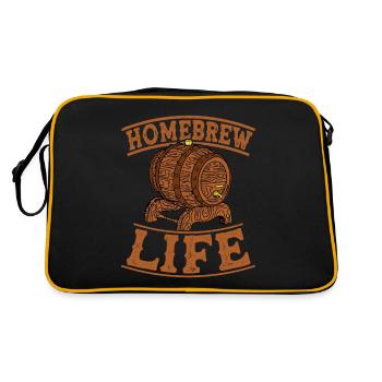 Homebrew Life Home Brewing Brewer Craft Beer - Retro Bag - black/gold - Back