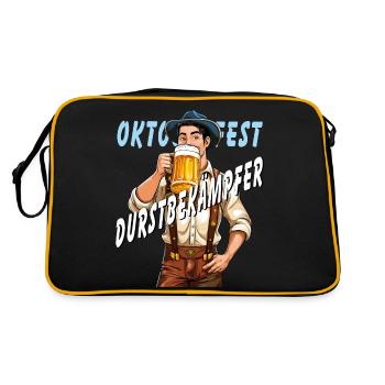 MAN BEER THIRST QUENCHER - Retro Bag - black/gold - Back