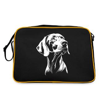 Braque de Weimar - Fan de chiens - Sac Retro - noir/or - Dos