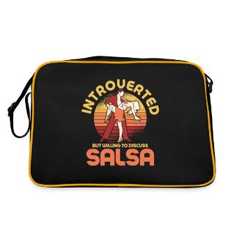 Introverti mais prêt à discuter de la salsa latine mus - Sac Retro - noir/or - Dos