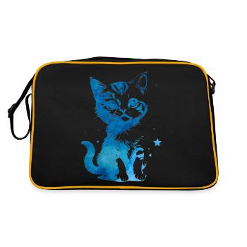 Chaton aux yeux étoilés - Sac Retro - noir/or - Dos