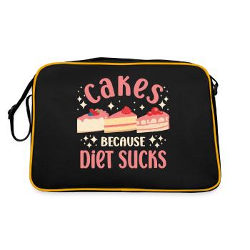Cake Baker Cakes Parce que le régime craint Cupcake - Sac Retro - noir/or - Dos