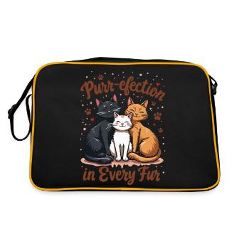 PURETÉ DES AMOUREUX DES CHATS DANS CHAQUE FOURRURE - Sac Retro - noir/or - Dos