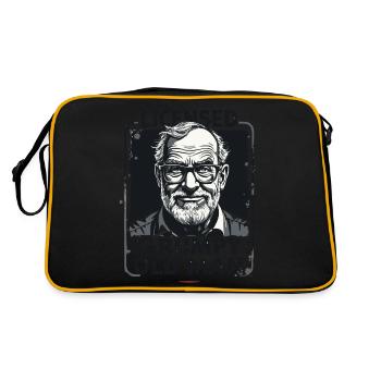 GRUMPY OLDMAN - Retro Bag - black/gold - Back