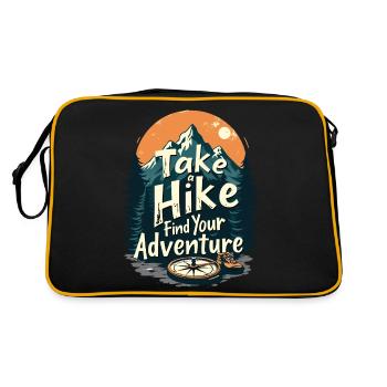 MACHEN SIE EINE WANDERUNG FINDEN SIE IHR ABENTEUER - Retro Tasche - Schwarz/Gold - Hinten