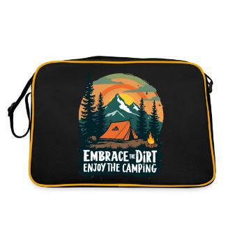 LA VIE EN CAMPING - Sac Retro - noir/or - Dos