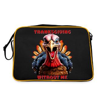 TURKEY WITHOUT ME - Retro Bag - black/gold - Back