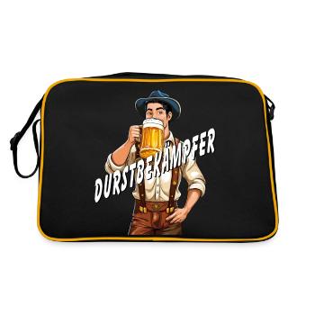 MAN BEER THIRST QUENCHER - Retro Bag - black/gold - Back
