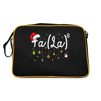 FA(LA)8 Noël drôle Père Noël Fa(La) Professeur de mathématiques - Sac Retro - noir/or - Dos