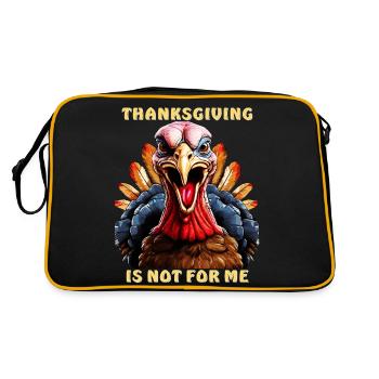 TURKEY THANKSGIVING N’EST PAS POUR MOI - Sac Retro - noir/or - Dos
