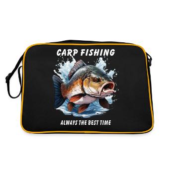 LA PÊCHE À LA CARPE EST TOUJOURS LE MEILLEUR MOMENT - Sac Retro - noir/or - Dos