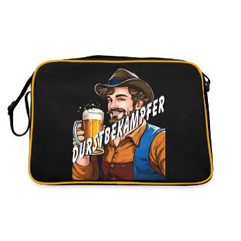 MAN BEER THIRST QUENCHER - Retro Bag - black/gold - Back