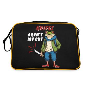 KNIVES AREN'T MY CUT - Retro Bag - black/gold - Back