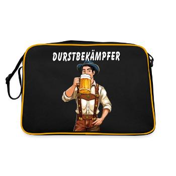 MAN BEER THIRST QUENCHER - Retro Bag - black/gold - Back