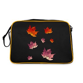 Absolute highlight: autumn leaves - Retro Bag - black/gold - Back