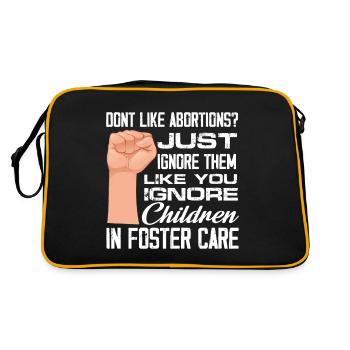 don't like abortions just ignore them Design - Retro Bag - black/gold - Back