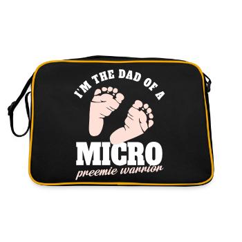 In the dad of a micro preemie warrior Design - Retro Bag - black/gold - Back