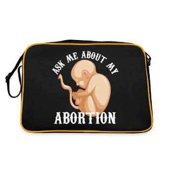 ask me about my abortion Design for a anti - Retro Bag - black/gold - Back