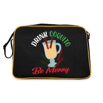drink coquito be merry Design for a cocktails - Retro Bag - black/gold - Back