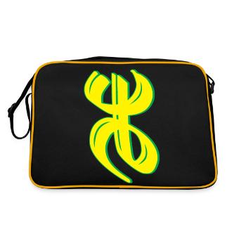 Amazigh and love for Kabyle Amazigh culture - Retro Bag - black/gold - Back