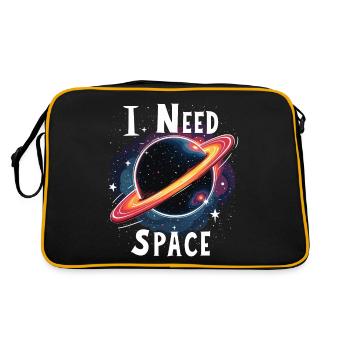 I NEED SPACE - Retro Bag - black/gold - Back