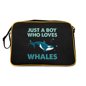 killer whale Design for a killer whale fan - Retro Bag - black/gold - Back