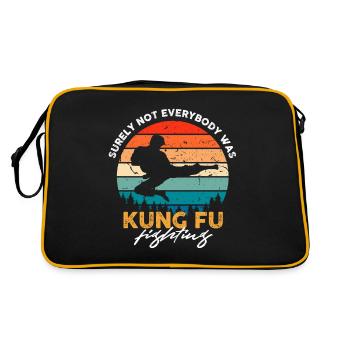 surely not everybody was kung fu fighting Design - Retro Tasche - Schwarz/Gold - Hinten