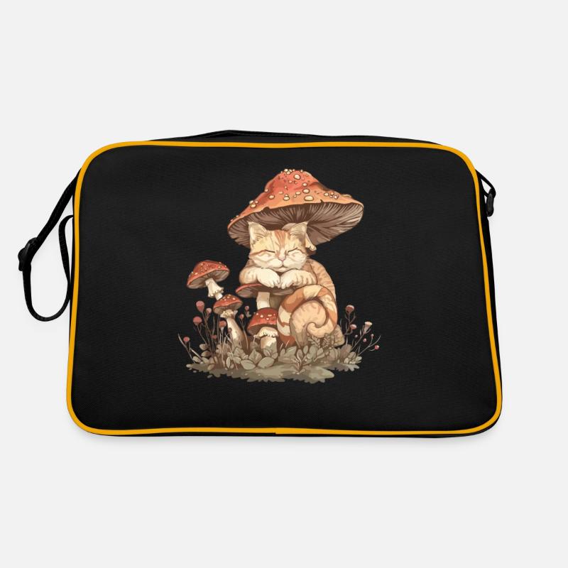 Chats mignons sur un champignon Sac Retro