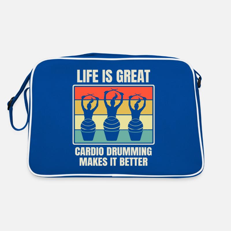 Life Is Great Cardio Drumming Makes It Better Retro Tasche