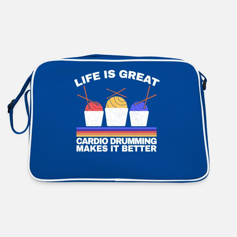 Life Is Great Cardio Drumming Makes It Better Retro Tasche
