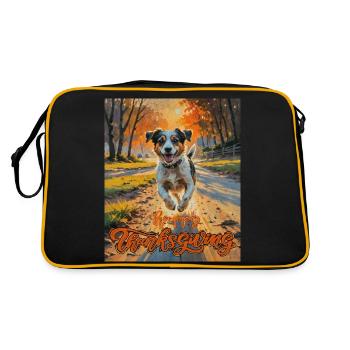 Autumn Bliss Thanksgiving Dog Autumn Bliss - Retro Bag - black/gold - Back