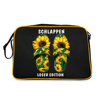 SLIPPERS LOSER EDITION - Retro Bag - black/gold - Back